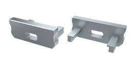 Végzáró standard "D" led profilokhoz SZÜRKE lyukas 